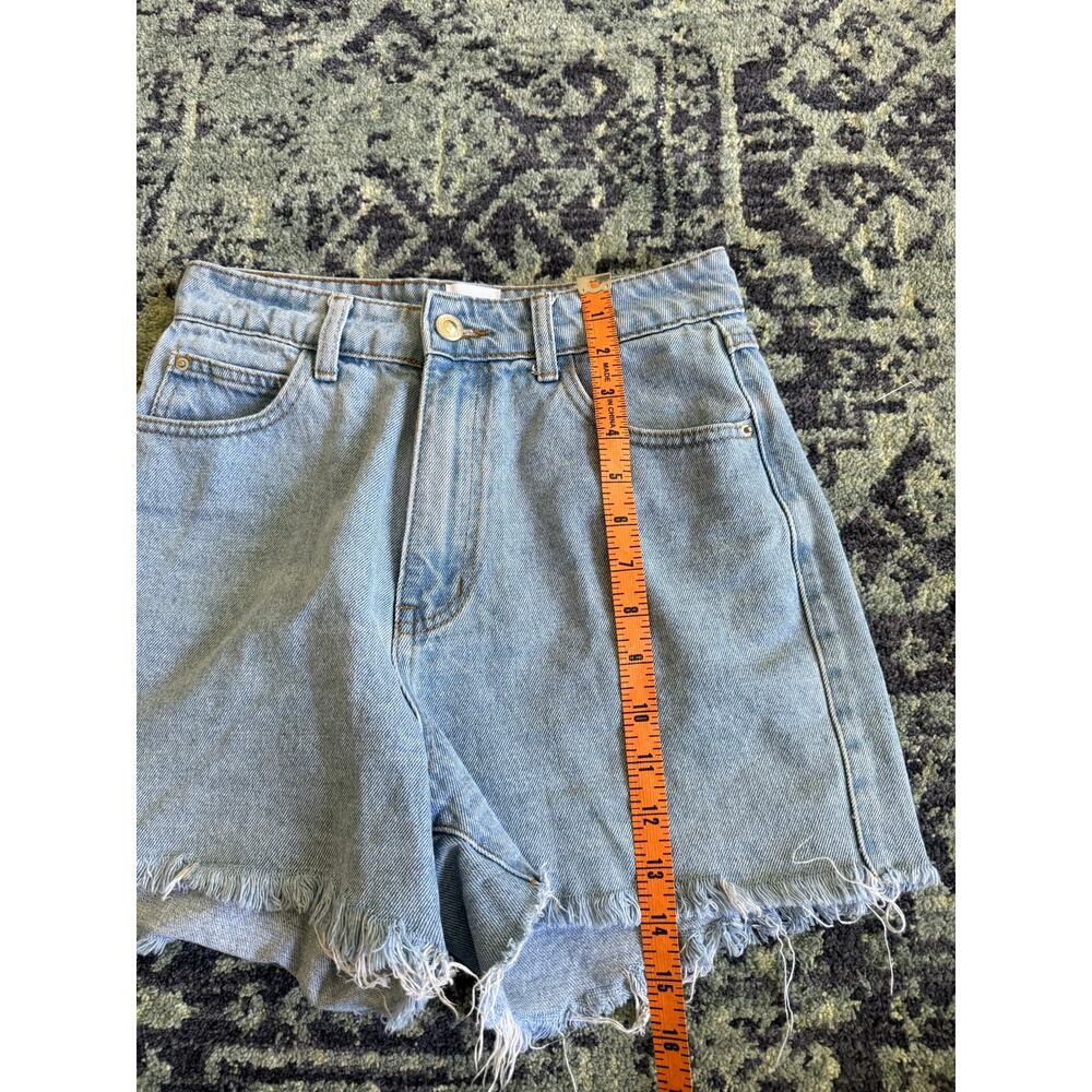 Light Wash Princess Polly Frayed Hem Laurena Denim Shorts Summer Preppy- Sz 4 - Picture 10 of 10